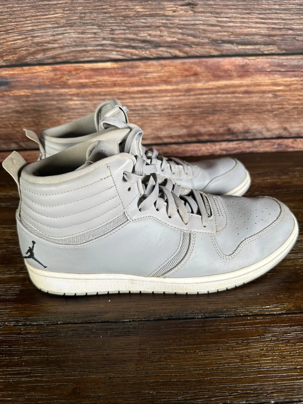 Jordan High-Top Sneakers in Light Gray